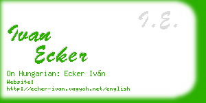 ivan ecker business card